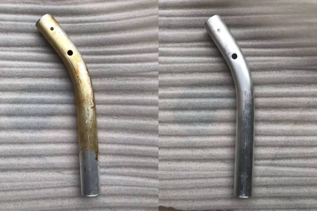 除油前后对比