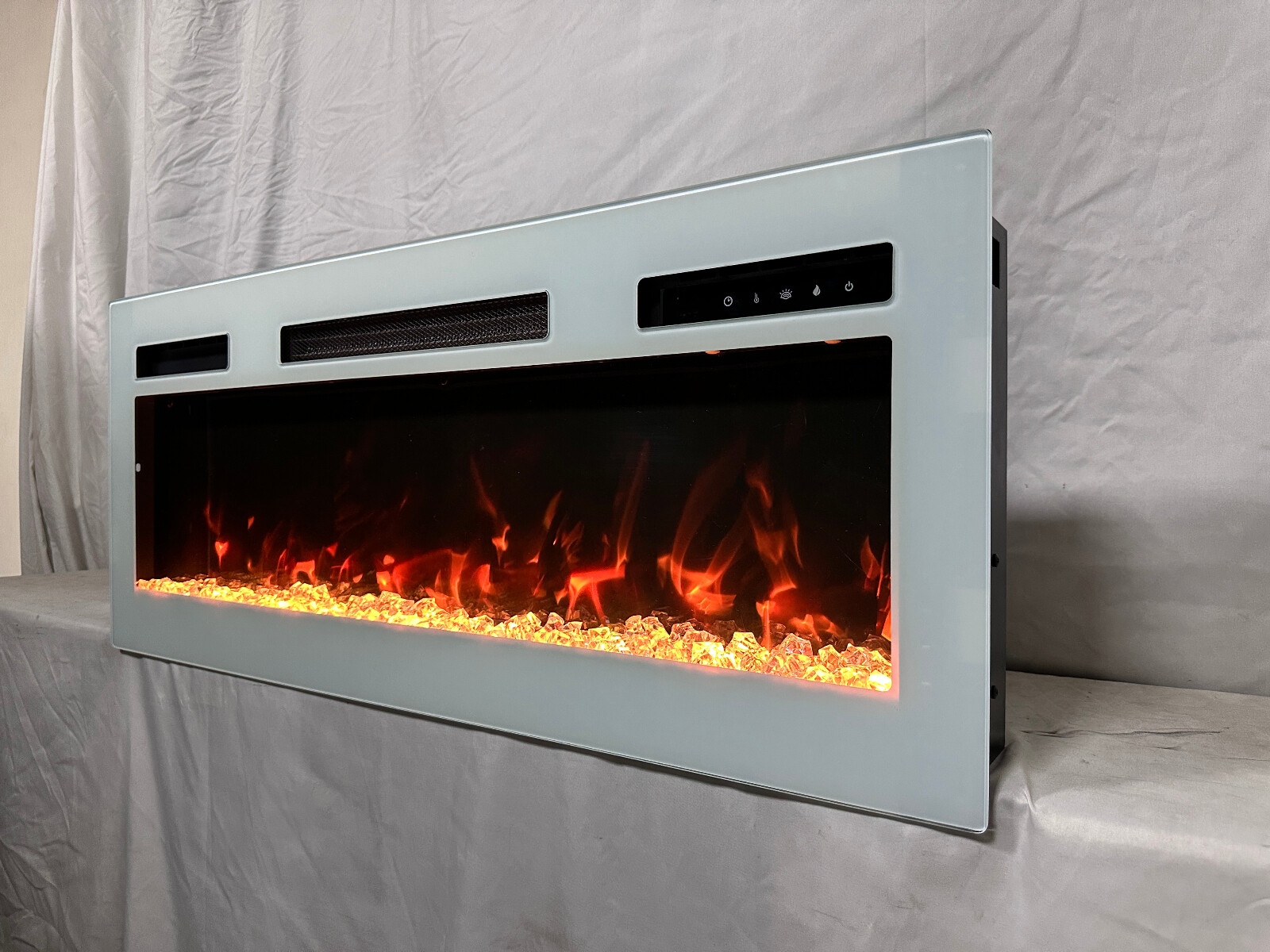 如意佳仿真壁炉全玻款白色3