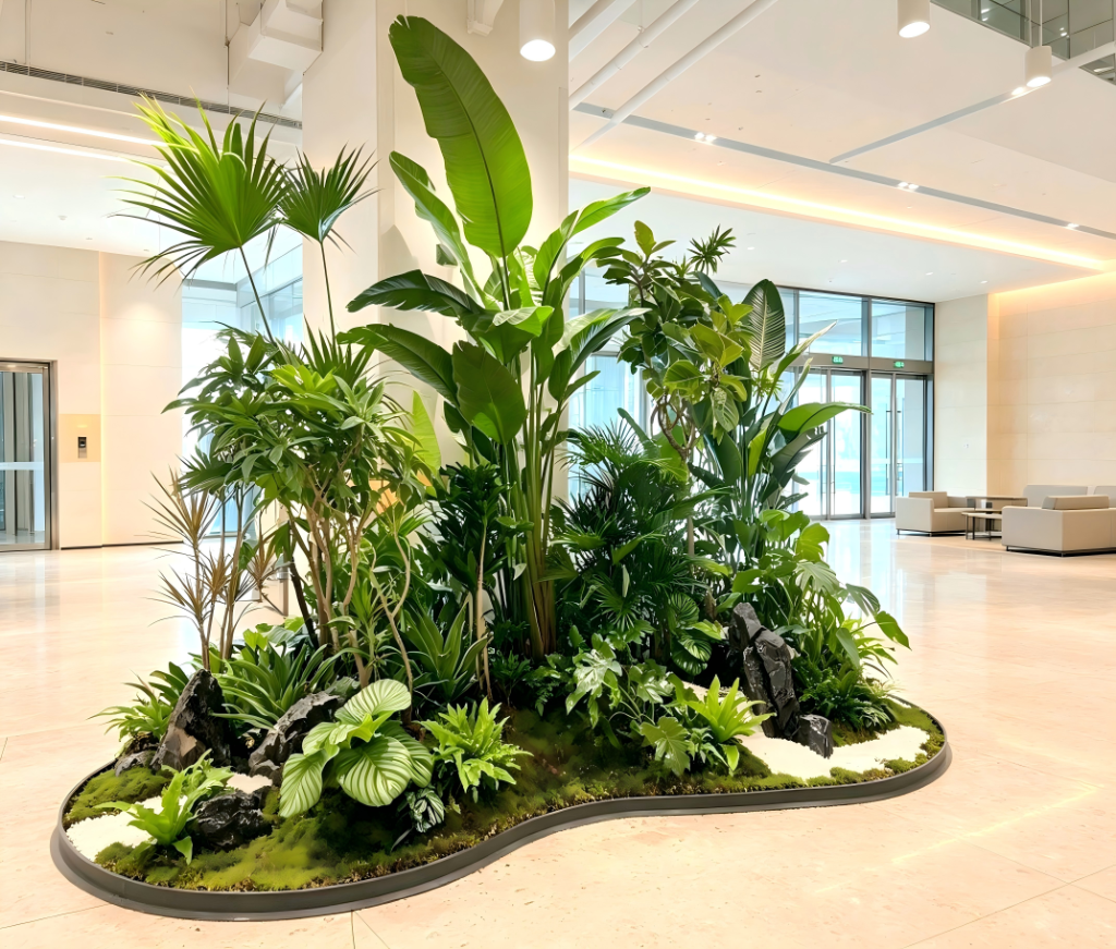 室内热带雨林风植物造景介绍 (2)